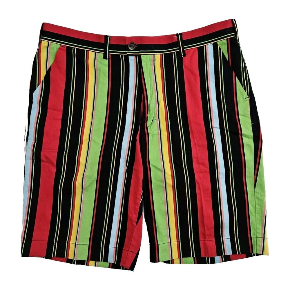 Loudmouth (Men's 38) Multicolor Striped Golf Shorts Chino Bold Golfcore Colorful